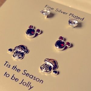 Disney °O° Mickey Mouse LA rocks  ‘tis the season to be jolly earrings trio set